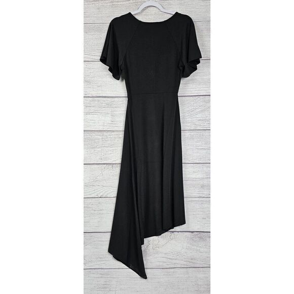 WeWoreWhat Cutout Asymmetric Midi Dress Black Size Medium - Picture 3 of 5